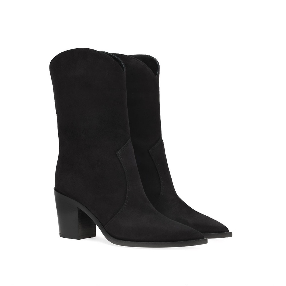 Gianvito Rossi Denver Black Suede Boots - size 8